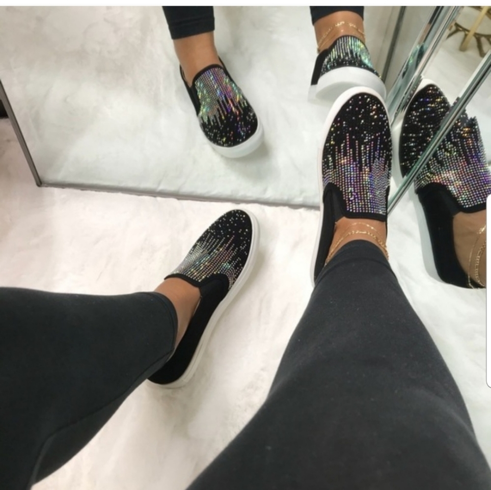 Faux Leather Embellished Sneaker - Picture 3 of 5